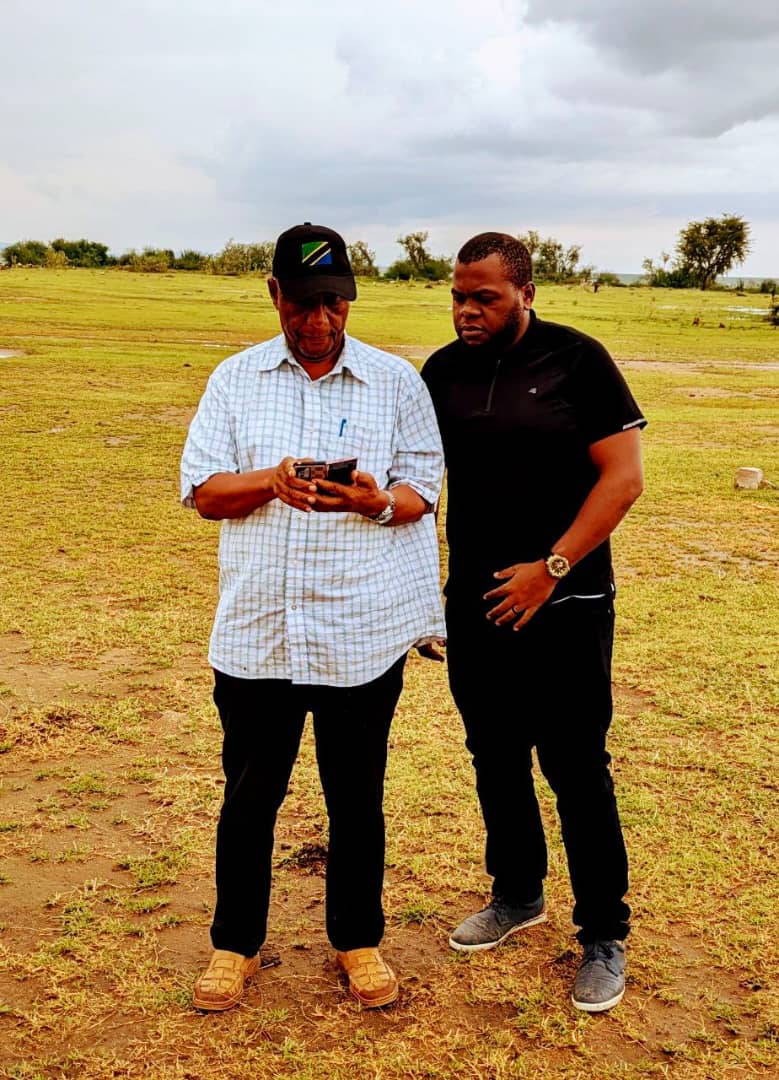 Jumanne Mtambalike with his father in Busega